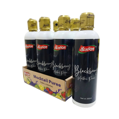 Hanson - BLACKBERRY SYRUP - 550ml - Pack of 6 Bottles - 3.30L