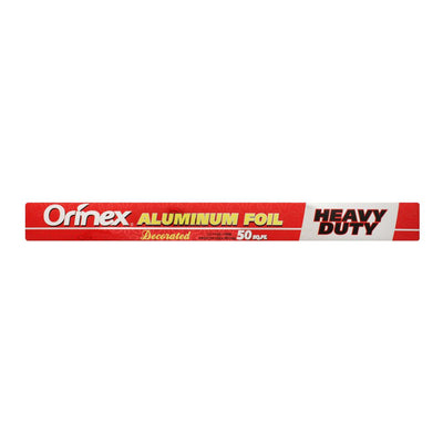 Orinex - Aluminum Foil Decorated - Kitchen Wrap - Patterned Foil Roll - 50 Sqft - Stylized Food Storage