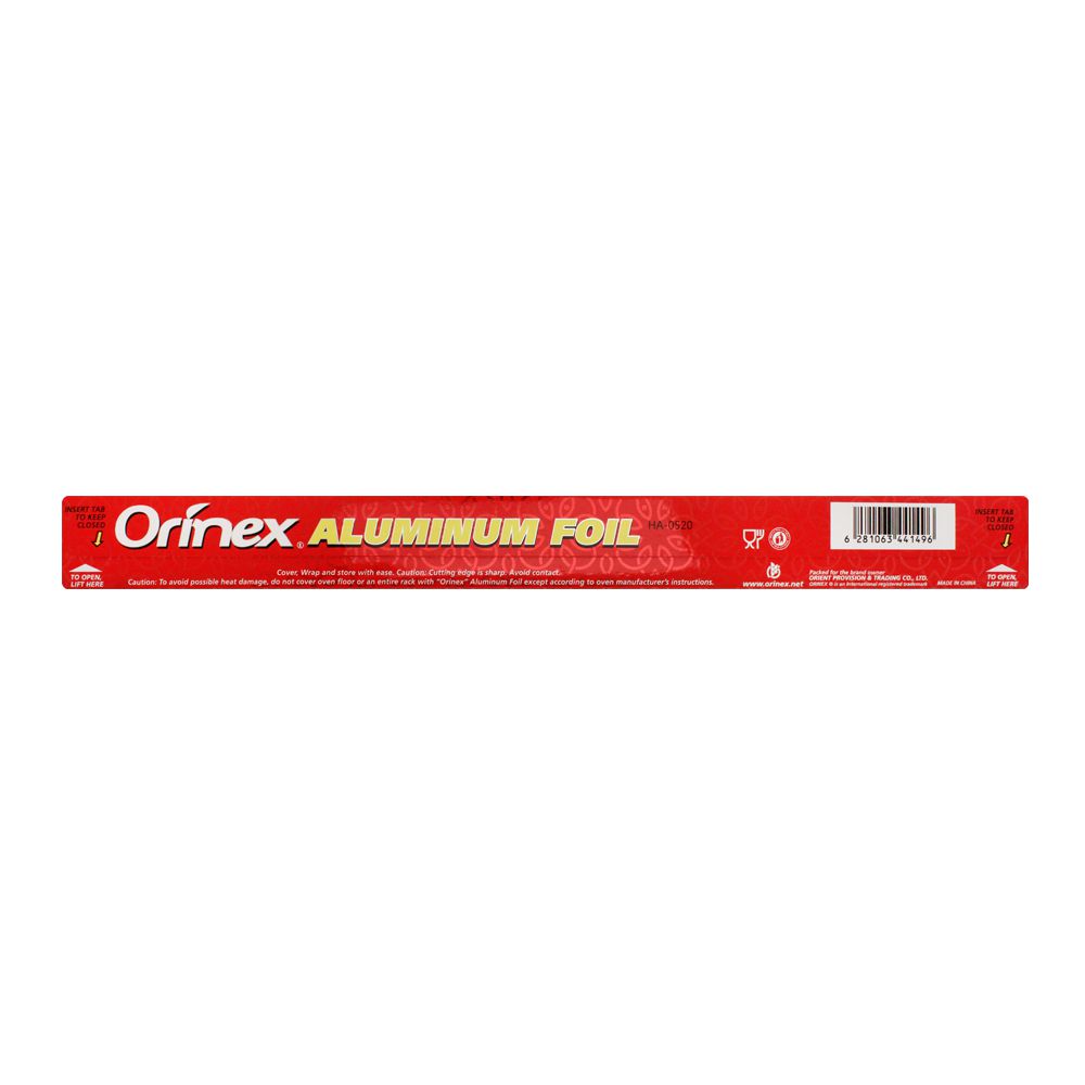 Orinex - Aluminum Foil Decorated - Kitchen Wrap - Patterned Foil Roll - 50 Sqft - Stylized Food Storage