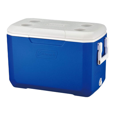 Coleman - 48 Quart Cooler, Portable Ice Box for Camping, Drinks & Picnics, Blue
