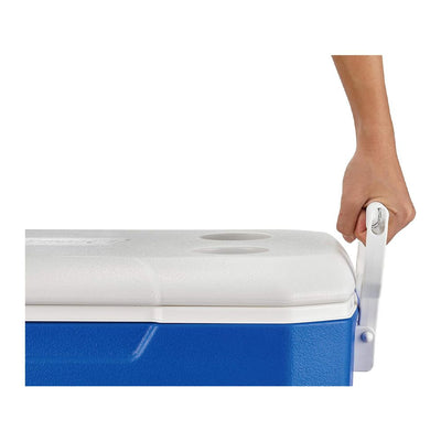 Coleman - 48 Quart Cooler, Portable Ice Box for Camping, Drinks & Picnics, Blue