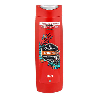 OLD SPICE - BEARGLOVE - Scent of Juicy Berries - 3 in 1 - Body - Hair - Face Wash - 400 ml