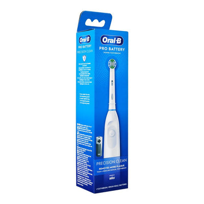 Oral-B (Braun) - Pro Battery - Precision Clean - Power Toothbrush - White / Black - DB5.010.1