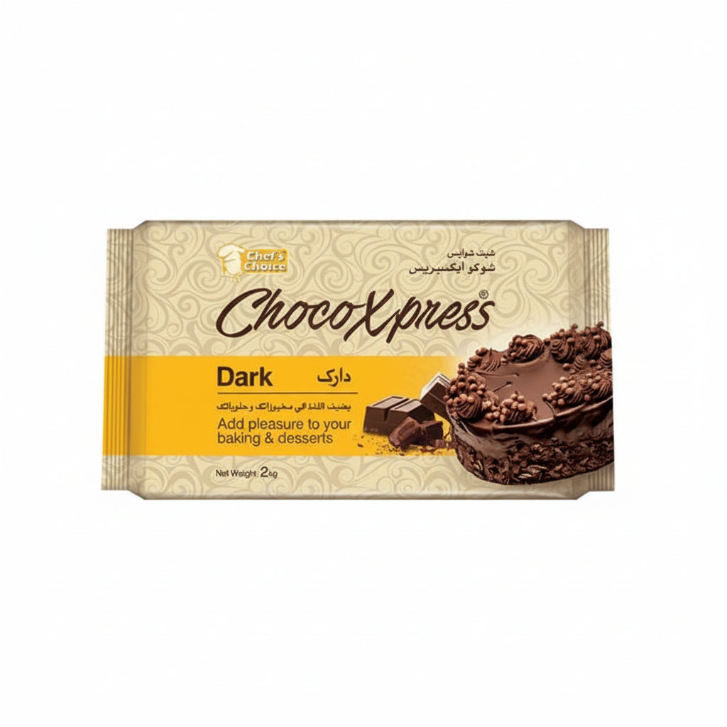 ChocoXpress dark chocolate packaging on a white background