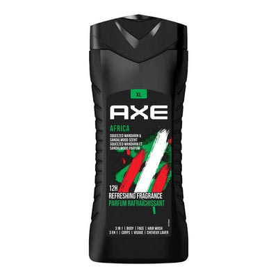 Axe - Body Wash - Africa - Squeezed Mandarin & Sandalwood Scent - 3-In-1 Body, Face & Hair - 400ml