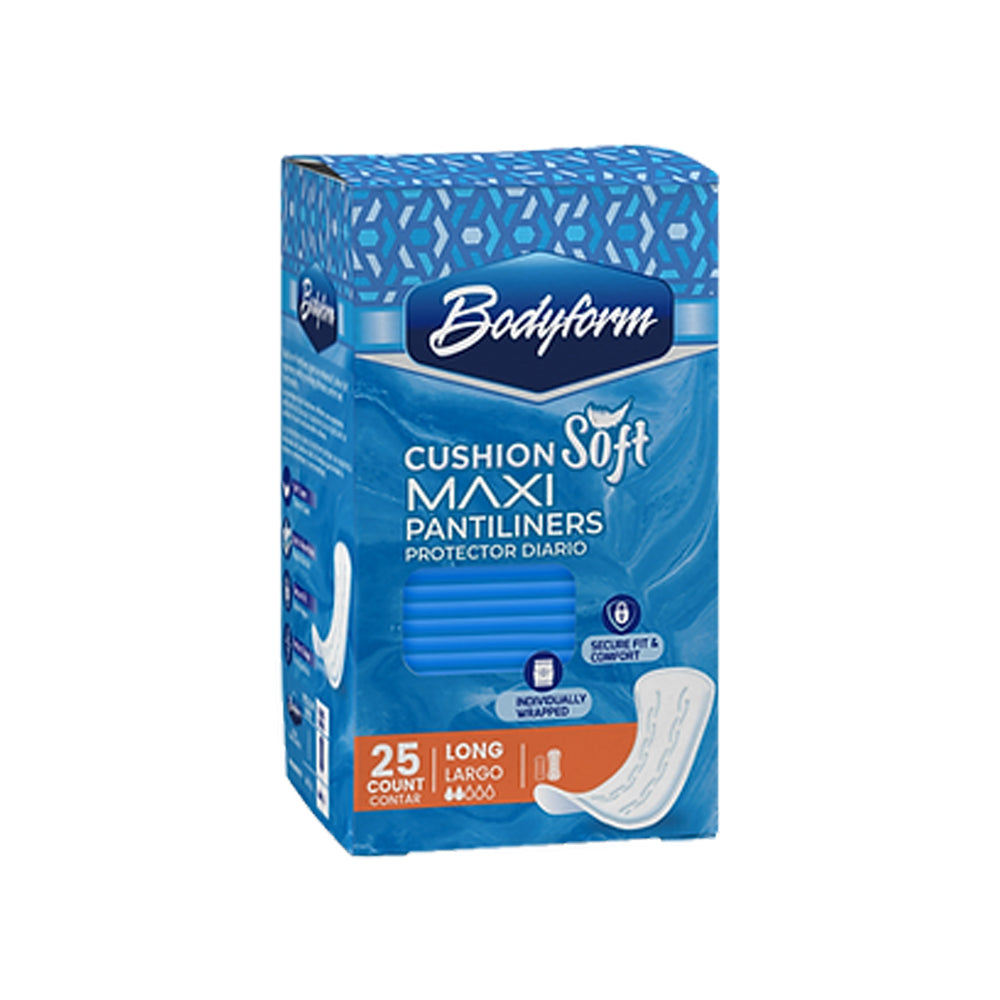 Bodyform - Cushion Soft Long Maxi Pantiliners - Personal Care - Pantiliners - 25-Pack - Daily Hygiene