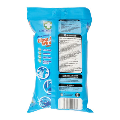 Greenshield - Glass & Window Wipes - Home Care - Surface Wipes - 70's (Case: 12x70) - Bulk Case Streak-Free Clean