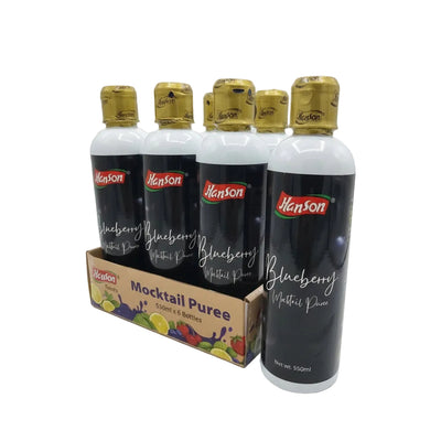 Hanson - BLUEBERRY SYRUP - 550ml - Pack of 6 Bottles - 3.30L