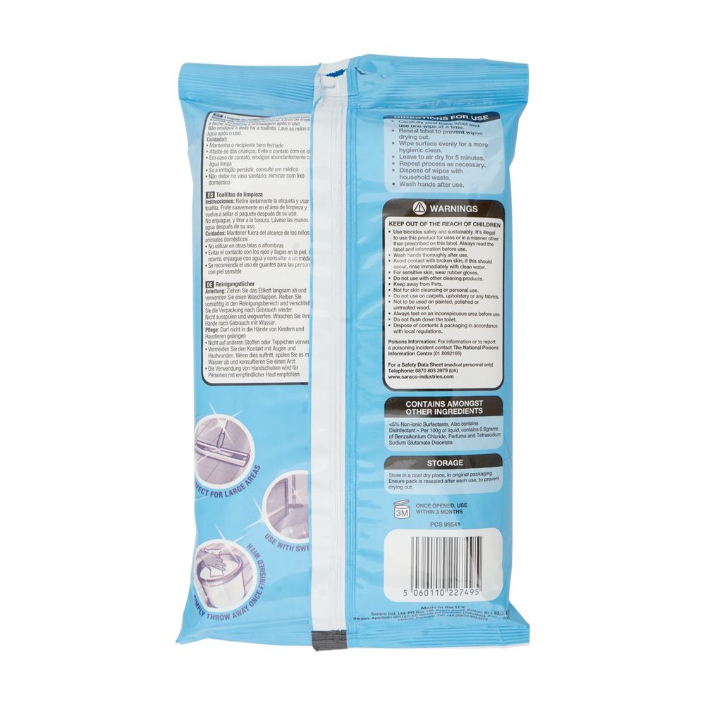 Green Shield - 4-In-1 Anti-Bacterial Floor Surface Wipes - Home Care - Surface Wipes - Extra Large, 24-Pack - Heavy Duty Floor Hygiene