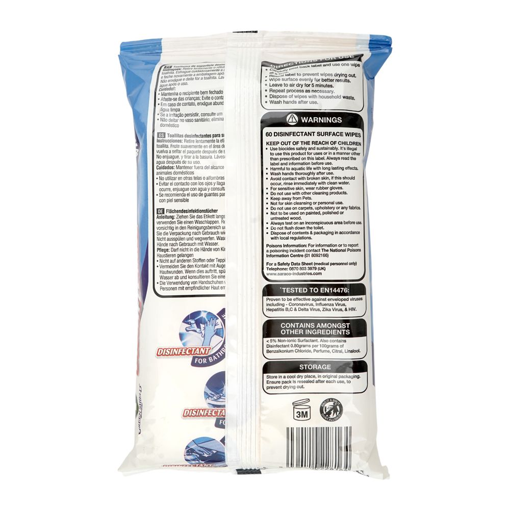 Greenshield - Disinfectant Surface Wipes - Home Care - Surface Wipes - 60's (Case: 12x60) - Bulk Case Medical/Home Sanitizing