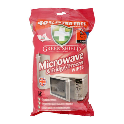 Greenshield - Microwave & Fridge Freezer Wipes - Home Care - Surface Wipes - 70's (Case: 12x70) - Bulk Case Appliance Safe