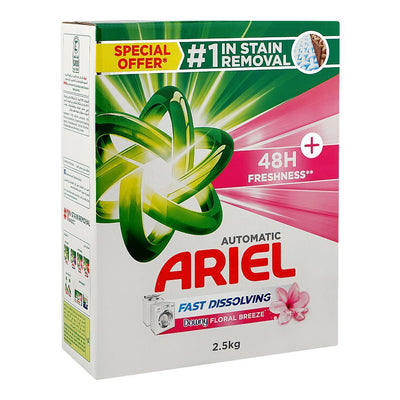 Ariel - Detergent Powder - Automatic - Fast Dissolving - Downy Floral Breeze - 2.5Kg