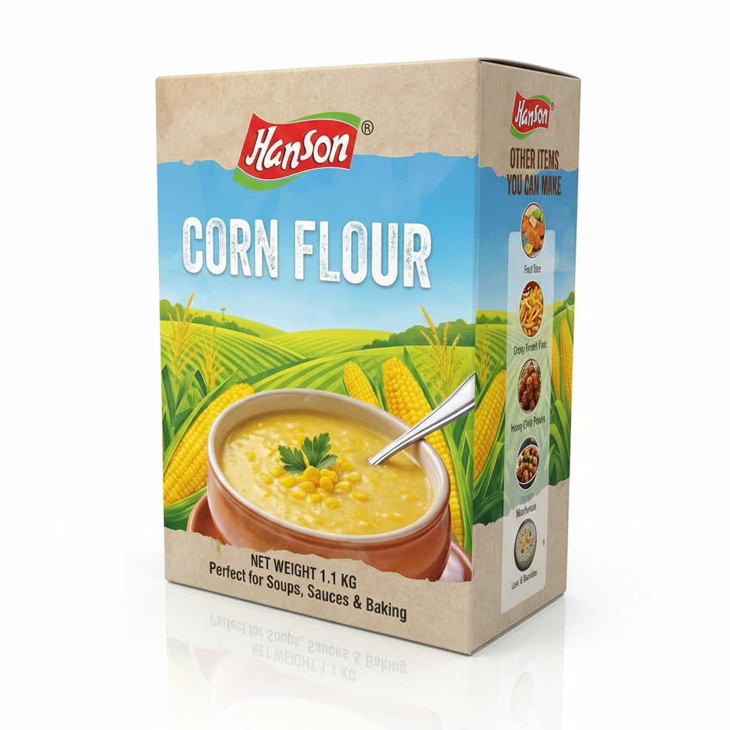 Hanson - CORN FLOUR - 1.10kg - 4 Pouches each 275gm
