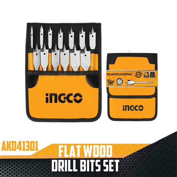 INGCO -  13 Pcs flat wood drill bits set  AKD41301