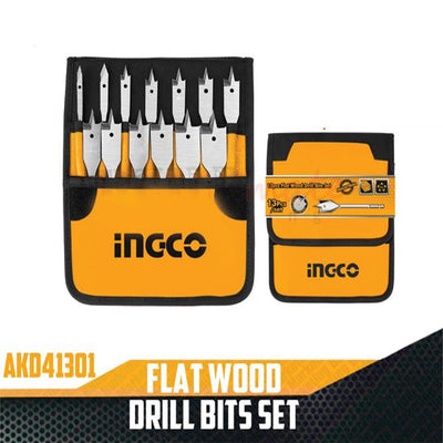 INGCO -  13 Pcs flat wood drill bits set  AKD41301