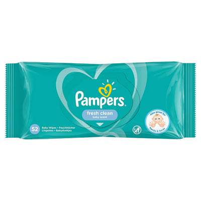PAMPERS - Fresh Clean - 2 in 1 Gently Cleans & Protects - 52 Baby Wipes