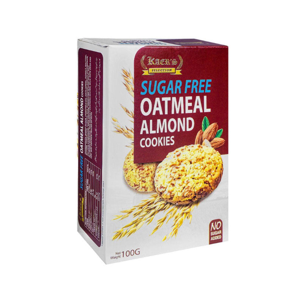 KAERS - OATMEAL ALMOND COOKIES - Sugar Free - 100g -Crtn /24 Each