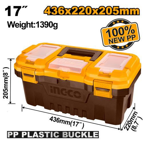 INGCO -  17" Plastic tool box metal buckle PBX1702