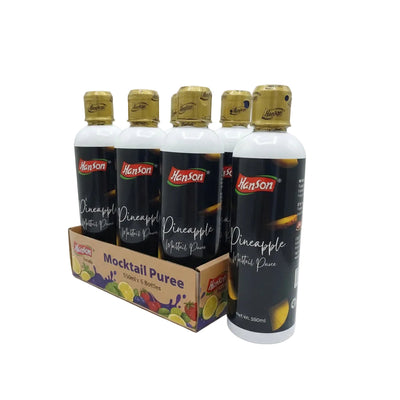 Hanson - PINEAPPLE SYRUP - 550ml - Pack of 6 Bottles - 3.30L