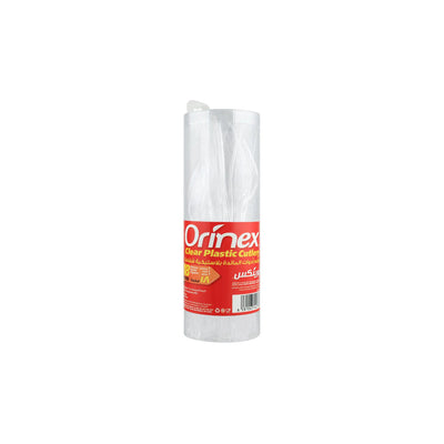 Orinex - Clear Plastic Cutlery - Disposables - Combo Set - 18-Pack (6S, 6K, 6F) - Party Dining Utensil Kit