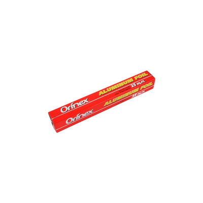 Orinex - Aluminum Foil Standard - Kitchen Wrap - Foil Roll - 25 SQFT (12" x 8.3yd) - Small Kitchen Drawer Roll