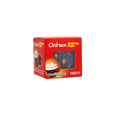 Orinex - Baking Cups Traditional - Baking - Paper Liners - 100-Pack - Classic Fluted Design