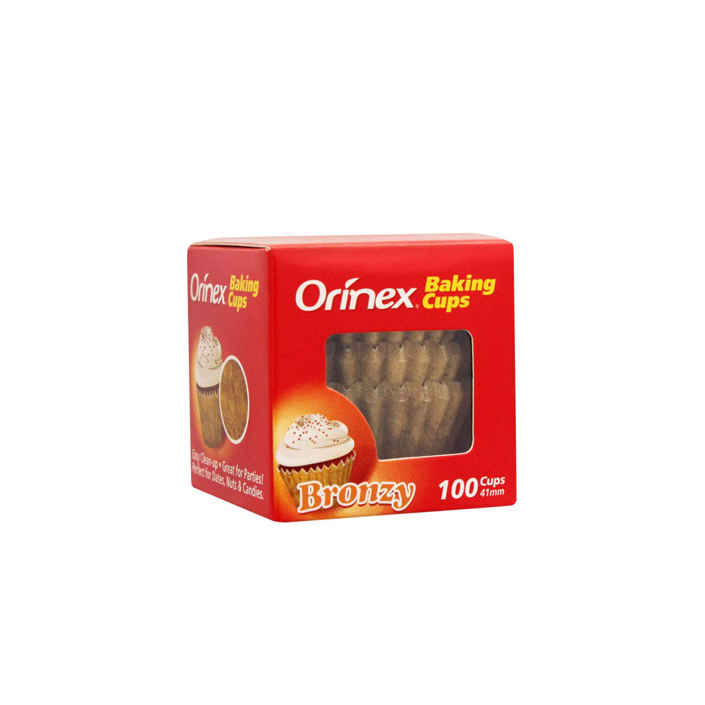 Orinex - Baking Cups Bronzy - Baking - Paper Liners - 100-Pack - Cupcake/Muffin Cases