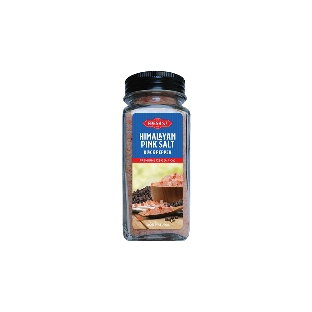 Fresh St - Himalayan Pink Salt Black Pepper - Spices - Infused Spice Blend - 125g - Classic Seasoning Mix