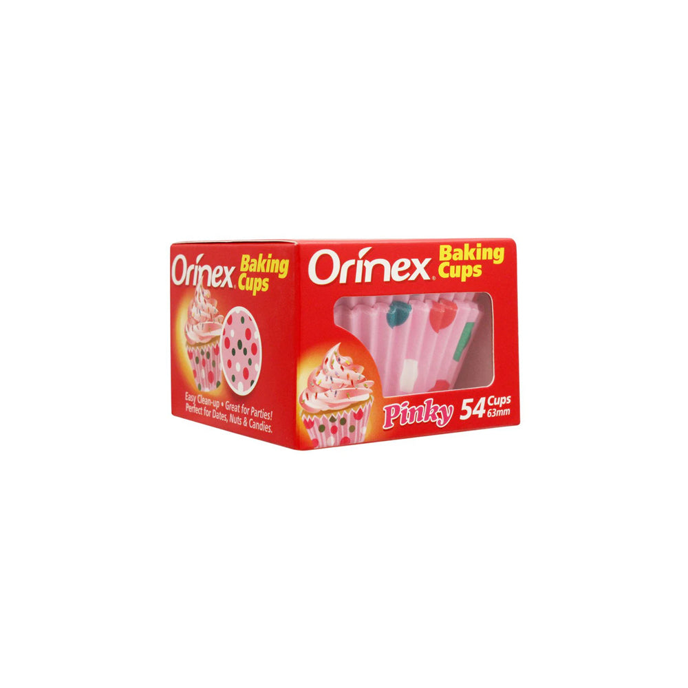 Orinex - Baking Cups Pinky - Baking - Paper Liners - 54-Pack - Pastel Pink Cups