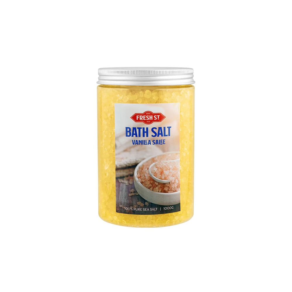Fresh St - Vanilla Salee Bath Salt - Personal Care - Bath Salt - 1000g - Warm Vanilla Mineral Mix
