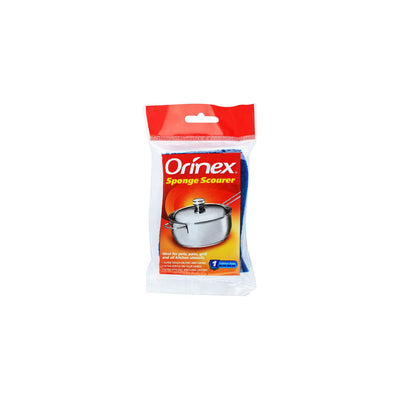 Orinex - Sponge Scourer Cellulose Shape - Cleaning - Ergonomic Soft Foam - 1 Piece (Blue) - Ultra-Absorbent Dish Helper