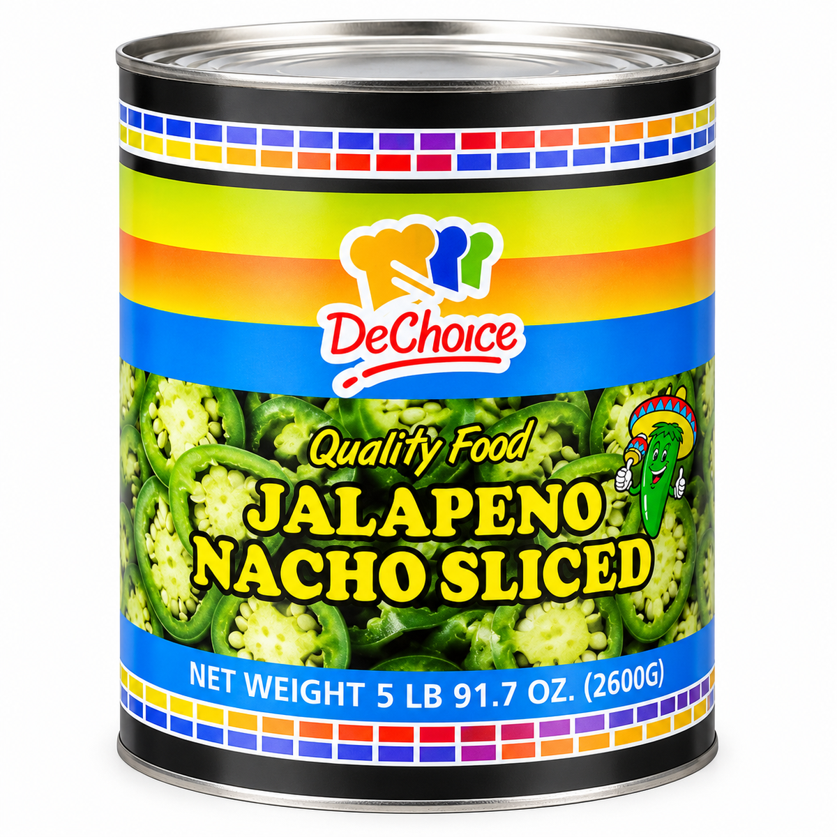 DeChoice - Quality Food - Jalapeno Nacho Sliced - 2600 g (net weight)
