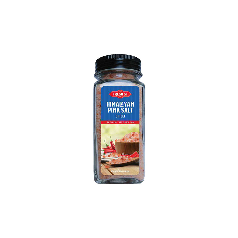 Fresh St - Himalayan Pink Salt Chilli - Spices - Infused Spice Blend - 125g - Spicy Finishing Salt