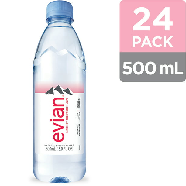 Evian - Natural Spring Water - 500 ml X24 - Plastic Bottles