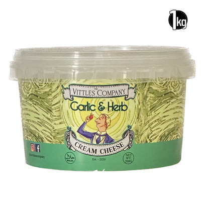The Vittles Company - Garlic & Herb - Cream Cheese - 1 KG TUB