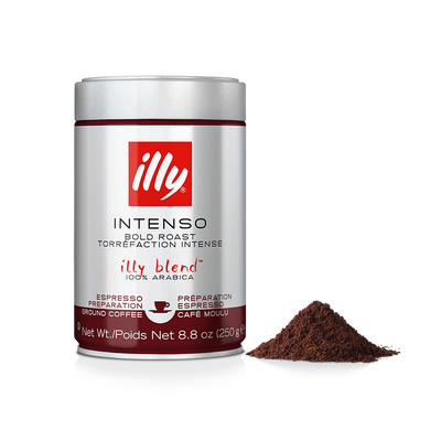 Illy - Intenso - Ground Espresso - 250g - Ground Coffee - Dark Roast - Full Bodied