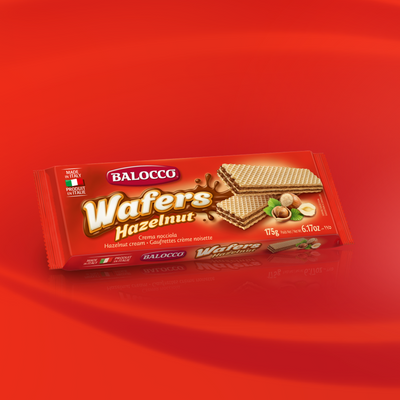 Balocco - Wafers - Nocciola (Hazelnut) - 175g - 12-Pack Carton