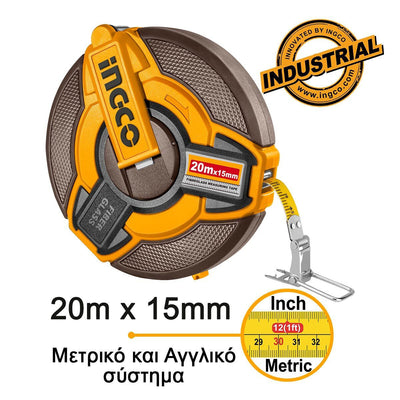 INGCO -  Fibreglass measuring tape 20*15mm HFMT1820
