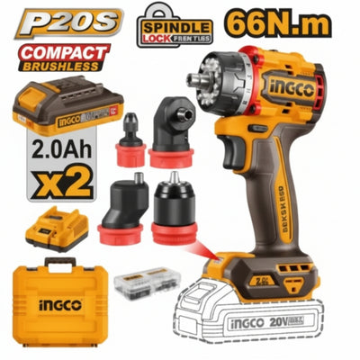 INGCO - Cordless Multi-head Drill Driver - Item No. CDLI 206686 Industrial