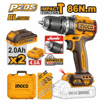 INGCO - Brushless Cordless Impact Drill - Item No. CIDLI 208688 Industrial