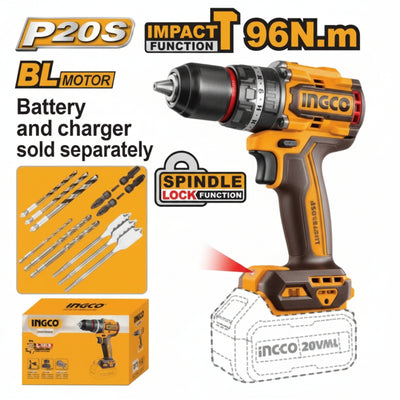 INGCO - Brushless Cordless Impact Drill - Item No. CIDLI 209681 Industrial