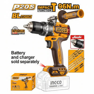 INGCO - Brushless Cordless Impact Drill - Item No. CIDLI 209687 Industrial
