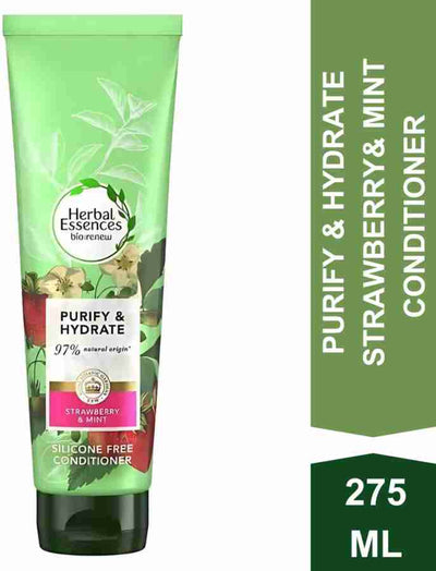 Herbal Essences - Strawberry & Mint - Purifying and Hydrating - Vegan Hair Conditioner - For Dry Hair - 275ml - Sulphate Free