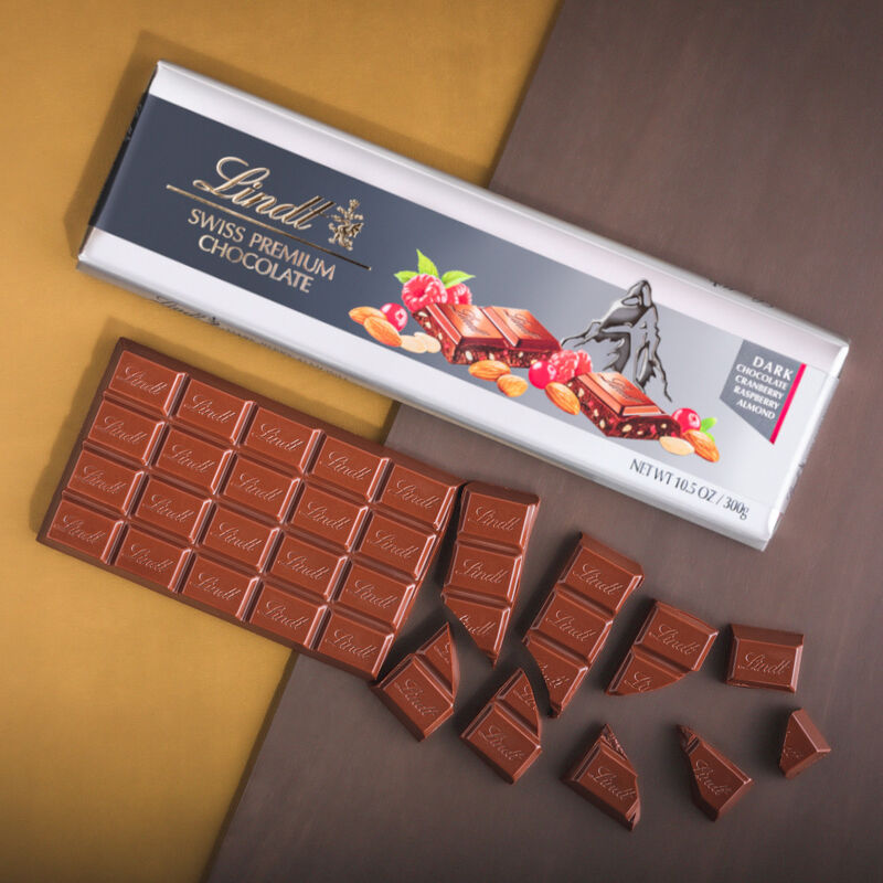 Lindt - Swiss Premium Chocolate - Dark Chocolate Berry Almond - 300 gm