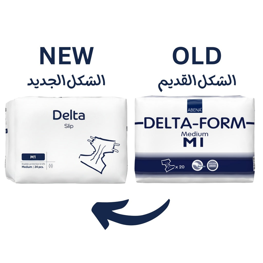 DELTA Slip (Delta Form) - Adult Diaper - Medium- 70 - 110 cm (28-44") - 25 pieces bag