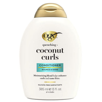 OGX (Organix) - Shampoo - Quenching + Coconut  Curls- Curl-Defining Shampoo - Hydrating & Nourishing - Curly Hair Shampoo with Coconut Oil, Citrus Oil & Honey, Paraben, Sulfate-Free Surfactants - 385ml