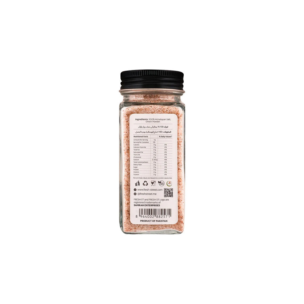 Fresh St - Himalayan Pink Salt Onion - Spices - Infused Vegetable Blend - 125g - Savory Onion Salt