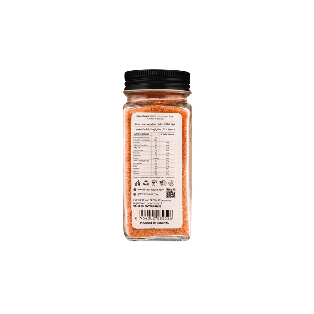 Fresh St - Himalayan Pink Salt Paprika - Spices - Infused Spice Blend - 125g - Smoked Warm Pepper Salt