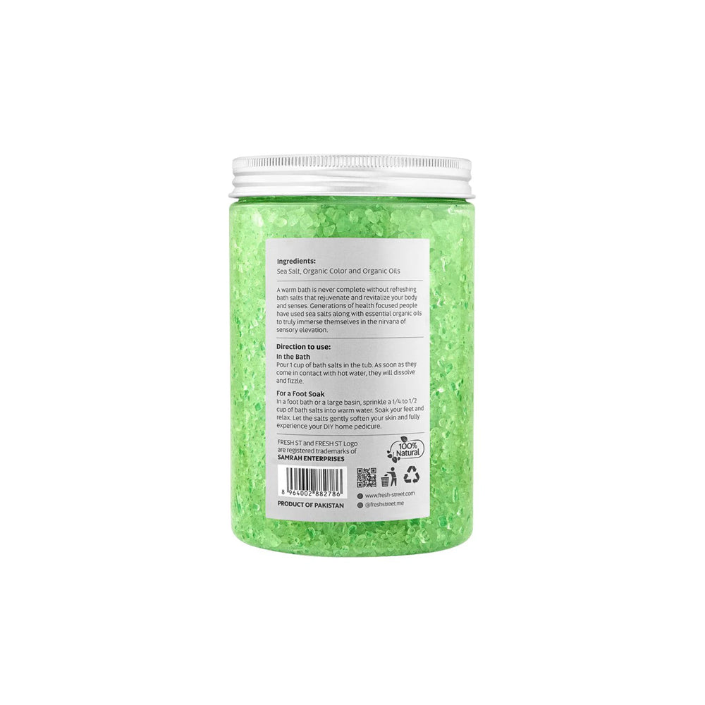 Fresh St - Apple Green Mint Bath Salt - Personal Care - Bath Salt - 1000g - Refreshing Mint Blend