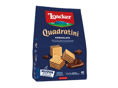 Loacker - Quadratini - Chocolate - Bite Size Wafer Cookies - 125g